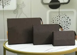 Whole all series storage bags Large medium small size Wallet brown letter flower Genuine Leather purse wallets Cosmetic bag Ha4702215