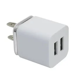 Dual Port Adapter Phone Charger USB Wall Charger Travel US Plug or EU Plug For all Smart Phone ZZ
