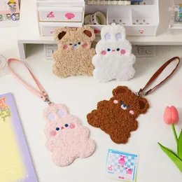Card Holders ID Case Bear Bus Crad Holder With Lanyard Korean Cartoon Access Control Storage Cover