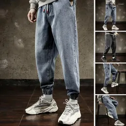 Men's Pants Fashion Jogging Mid-Rise Sportswear Anti-pilling Multi Pockets Hip Hop Casual Harem Jeans