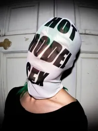 Beanie Skull Caps Mesh Cap Hip Hop Streetwear Männer und Frauen Brief Design Masked Vintage Casual Punk Grunge Niedlich 231201