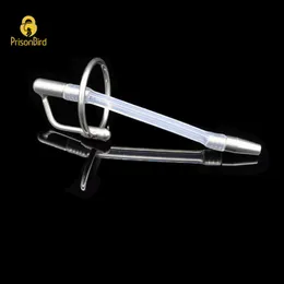 New Stainless steel soft rubber catheter male urethral plunger metal stainless steel support toys A023
