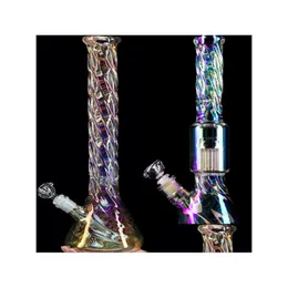 Pipas para fumar Tall Rainbow Glass Water Bongs Hookahs Downstem Perc Ice Catcher Dabber Heady Rig Recycler Dab Smoke Pipe con caída de 14 mm Ottsb