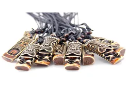 Lote 12 peças de colar com pingente de totem tiki legal ajustável joias inteiras TK11425100