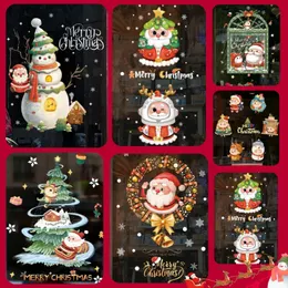 Adesivos de janela Adesivos de Ano de Natal em Janelas Adesivos de Parede Eletrostáticos Autoadesivos Decoração de Janela de Vidro Adesivos de Parede 231201