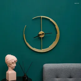 Zegary ścienne mechanizm estetyczny zegar Industrialny złota jadalnia stylowy zegarek kreatywny kwarc Orologi da Parete Decorarion