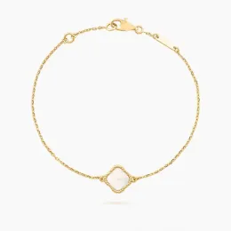 Classic fashion bracelet with dijes Four-leaf Clover bracelet Four-leaf Clover Designer Jewelry 18k gold bracelet for women men elegant gold chain jewelry gift