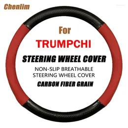 Steering Wheel Covers For Trumpchi GS4 Carbon Fiber Car Cover 38CM Non-slip Wear-resistant Sweat Absorbing Fashion Sports