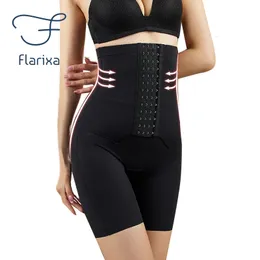 ARM Shaper Flarixa High Weist Belly Contract Underwear Weist Weist Trainer Body Shaper Tummy Slimming Butt Lift Shorts Ice Dile Silk Facties 231202