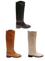 10A Luxus-Designer-Stiefeletten für Damen, Halbstiefel, schwarze flache Schnürschuhe aus Kalbsleder, verstellbare Reißverschlussöffnung, Motorradstiefel, Größe EUR 35–41 999