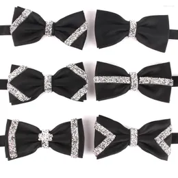 Fliegen, schwarze Krawatte, Kunstdiamant, für Männer und Frauen, Weihnachtsfeier, Krawatten, Hochzeit, Herrenfliegen, Geschenke
