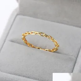 Banda anéis punk ouro fino conjunto de corrente para mulheres meninas moda irregar dedo presente 2023 jóias femininas festa gota entrega anel dhljg