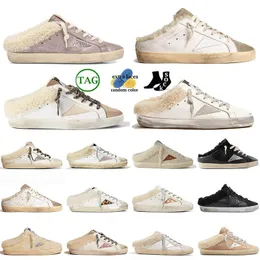 10a Włoch marki Sneaker Casual Winter Wool Shoes Designer Classic White Dor-Bird Birty Spuer-Star Sabot Slipper Slippe