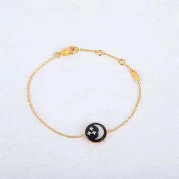 Naszyjnik New Sun Moon Star Lucky wisidant biżuteria przyjmuje matkę perłowego srebrnego grubości 18k złota wysokiej jakości naszyjnik310a