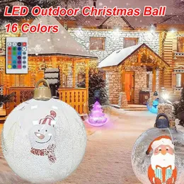 크리스마스 장식 풍선 발광 LED 투명한 공 장식 야외 실내 실내 매달려 장식 거대 가벼운 빛나는 큰 공 풍선 231202