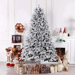 Albero di Natale in PE Nuovo paesaggio con fiocchi di neve Albero decorativo Simulazione Albero di nevicate 180 m Floccaggio in PE