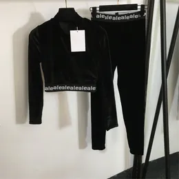 Marka damskie dres ground black luksus designer aktywny odzież letnia sportowy sport