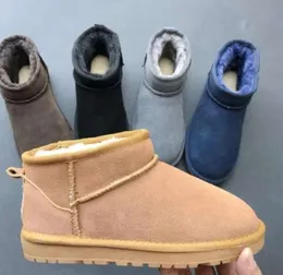 Ug g 24 yeni botlar çocuklar Avustralya Snow Boot Tasarımcı Çocuk Ayakkabı Kış Klasik Ultra Mini Botton Bebek Erkek Kız ayak bileği patik çocuk fu