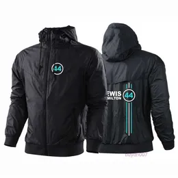 Mens Hoodies 2023/2024 New F1 Formel One Racing Team Sweatshirts Driver Lewis Hamilton Digital 44 Tryckt Punk Cycling Thin Zipper Jackets Harajuku Style Wind Jtun