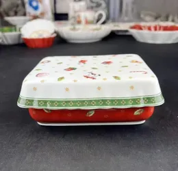 أطباق لوحات الألمانية v bao أدوات المائدة عيد الميلاد صحن الطبق الطبق مستطيل سلطة سلطة الحلوى حامل الفاكهة 231202