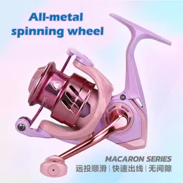 Macaroon Pink Fly Fishing Reel High Speed Gear Ratio