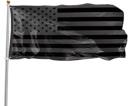 3x5ft Black American Flag Polyester No Quarter는 미국 역사적 보호 배너 깃발 단일 측면 실내 실외 3202695