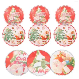 Disposable Dinnerware Christmas Plate Party Supplies Tableware Decor Dinner Decorative Paper Dishes Banquet Cake Decorations