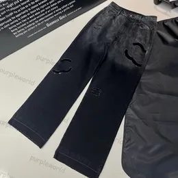 Hot Drill Jeans Mulheres Designer de Moda Calças Jeans Cintura Alta Baggy Jeans Calças Perna Reta