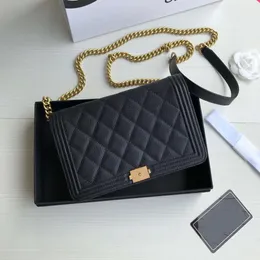 Classic luxury fashion brand wallet vintage lady brown leather handbag designer chain shoulder bag with box wholesale 02H