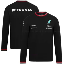 Uc0e Men's T-shirts 2023/2024 New F1 Formula One Racing Team Petronas Motorsport Summer Quick-dry Breathable Long-sleeves Jersey Anti-uv Do Not Fade