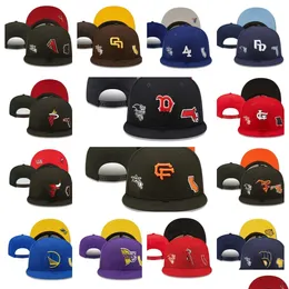 Snapbacks Nieuw All Sport Tem Logo Designer Baseball Verstelbare hoeden Mode Plat Katoen Borduursel Basketbal Voetbal Mesh Fit Flex Dh6Yx