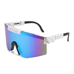 Farbige Radfahren-Sonnenbrille, coole Baseball-Sonnenbrille, modisch, für Männer, Frauen, Jugendliche, Kinder, Outdoor-Sport, winddichte Schutzbrille, polarisiert, verspiegelt, UV400, breite männliche Sonnenbrille, Wow-Geschenke