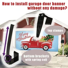 Banner Flags DD 7x8ft No.1-14 Custom Garage Door Banner Christmas Big Vinyl Banner Flag Halloween Deco Merry Christmas Banner for Garage Door 231201