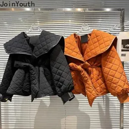 Женские пуховые парки, зимняя шикарная уличная куртка, укороченные топы с тонкой талией, утепленное теплое пальто Parkasdoradas De Mujer 231201