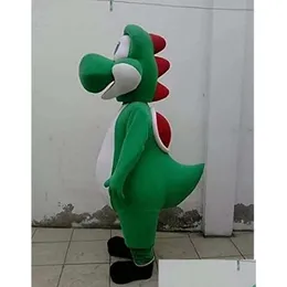 Cartoon Clothing Adt Yoshi Mascot Costumes Halloween Fancy Party Dress Character Carnival Xmas Easter Advertising Birthday Costume Dro Otqg8