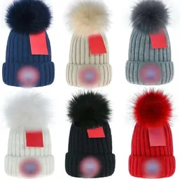 Cappello Designer 2023 Beanhat invernale lavorato a maglia Cappello di lana per uomo e donna a maglia grossa, spesso e caldo baldacchino in pelliccia sintetica per entrambi i sessi