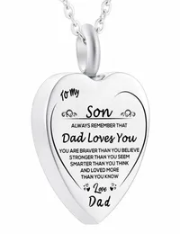Stainless Steel Cremation Urn Pendant for Ashes for Dad Keepsake Necklace Jewelry Fill Kit Dad Love Son and Daughter8884046