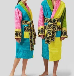 Men039s Robes Jacquard Sleepwear Gown Vintage Designer Waist Belt Womens Mens Winter Bath Thick Dressing Gowns sfsdf2373055