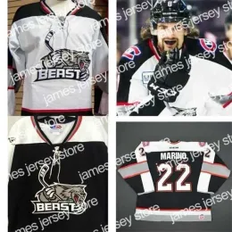 College Hockey Wears Thr vintage rare 2017 Customize ECHL Brampton Beast Mens Womens Kids Embroidery White Black High quality Cheap Hockey J