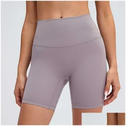 Outros Vestuário L-09 Yoga Shorts High-Rise Nake Feeling No T-Line Elastic Tight Pant Leggings Mulheres Calças Esportivas Atheltic Outfits S Dhrha