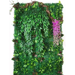 Christmas Decorations 15.7*23.6 Inch Artificial Plant Flowers Mixed Grass Jungle Leaves Panel Mat Wall Decoration For Wedding 231201