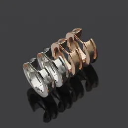 Stainless steel fashion Grooved gear Stud Earrings earrings gold and silver female earrings for woman jewelry237A