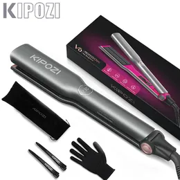 Hårrätare Kipozi Professional Hair Strainener 175 Inch Flat Iron Advanced Ionic Technology Flat Iron Justerbar Temperatur 231201