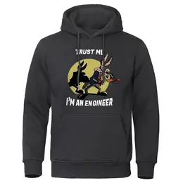 Erkek Hoodies Sweatshirts bana güven bana bir mühendis baskı hoodies erkek saf polar gündelik giyim yuvarlak boyun mühendisliği kapüşonlu klasik büyük boy kazıcılar 231201