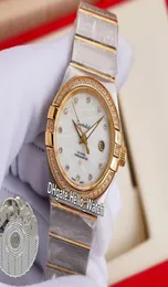 New Constellation 12325272055004 Conch Dial Japan NH05 Automatic Womens Watch Diamond Bezel Two Tone 18K Gold Bracelet Ladies5368750