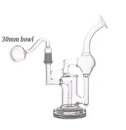 GLASS honeycomb Bongs Water Pipe Dab Oil Rigs Honeycomb Perc Wax recycler Bong Heady Beaker Bubbler with glass oil burner pipes1276723