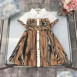 Abiti da ragazza vestito da 23ss abiti da principessa a maniche corte abiti da design a maniche per lata