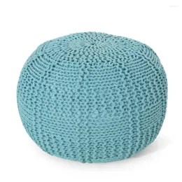 Pillow Stool Cotton Knitted Round Pouf Egg Chair Stable Durable Soft Home Furnishings