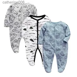 Kläder sätter nyfödda baby vårkläder 2/3 st baby pojkar flickor rompers långärmad kläder Roupas Infantis Menino overaller Costumesl231202