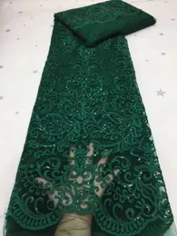 Fabric and Sewing Latest Green African Lace 2023 High Quality French Milk Silk With Sequins nigeria party dress LDP20112 231201